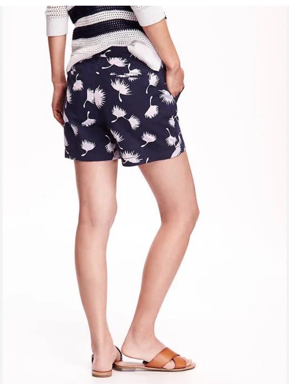 Old Navy Dandelion Print Chino 100% Cotton Shorts, 4